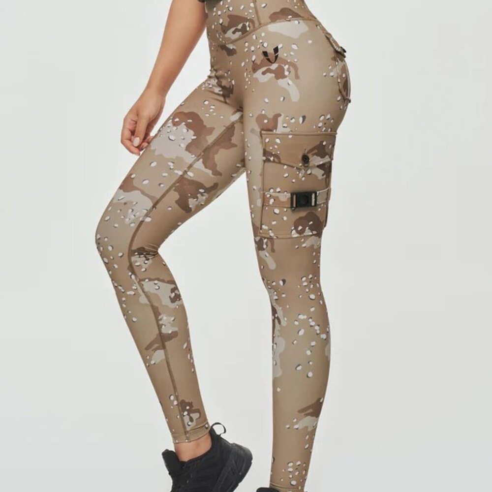DO NOT BUY! ISO these FirmAbs CARGO FITNESS LEGGINGS - KHAKI CAMO in size MEDIUM